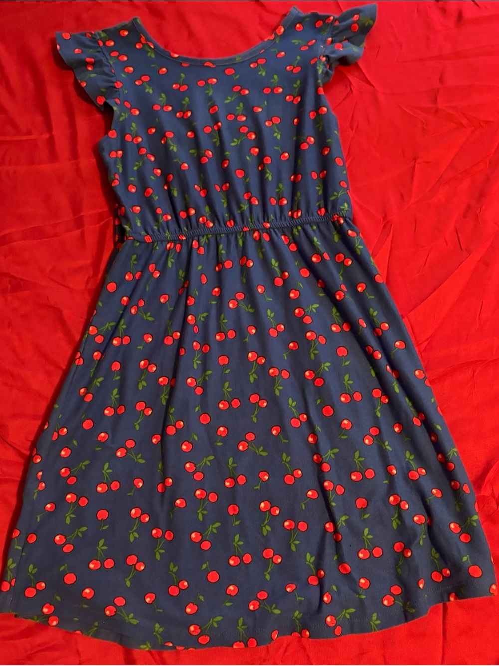Epic Threads girls size 6x blue cherries dress